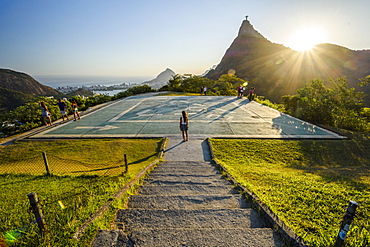 View from Mirante Dona Marta to Corcovado Mountain, Rio de Janeiro, Brazil