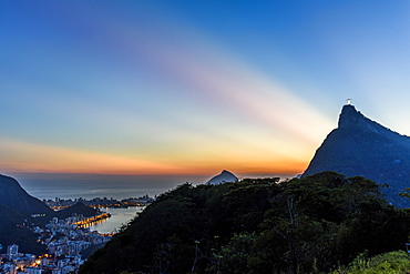 View from Mirante Dona Marta to Corcovado Mountain, Rio de Janeiro, Brazil