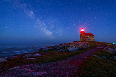 Rose Blanche Lighthouse on the coast of Newfoundland