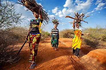 Zainabu Ramadhani, 19, (yellow and red patterned skirt) her mother Fatma Mziray, age 38, (blue head dress) and Fatmaâs sister-in-law Zaitun Hamad, 18, (orange wrap and white top) walk home after gathering firewood near Fatmaâs home in Mforo. Mforo is near Moshi, Tanzania.   Fatma Mziray is a Solar Sister entrepreneur who sells both clean cookstoves and solar lanterns. Fatma heard about the cookstoves from a Solar Sister development associate and decided to try one out. The smoke from cooking on her traditional wood stove using firewood was causing her to have a lot of heath problems, her lungs congested her eyes stinging and her doctor told her that she had to stop cooking that way. Some days she felt so bad she couldn't go in to cook. Fatma said, âCooking for a family, preparing breakfast, lunch and dinner I used to gather a large load of wood every day to use. Now with the new cook stove the same load of wood can last up to three weeks of cooking.   âWith the extra time I can develop my business. I also have more time for the family. I can monitor my childrenâs studies. All of this makes for a happier family and a better relationship with my husband. Since using the clean cookstove no one has been sick or gone to the hospital due to flu.â  Fatma sees herself helping her community because she no longer sees the people that she has sold cookstoves have red eyes, coughing or sick like they used to be. She has been able to help with the school fees for her children, purchase items for the home and a cow.  âWhat makes me wake up early every morning and take my cookstoves and go to my business is to be able to take my family to school as well as to get food and other family needs.â