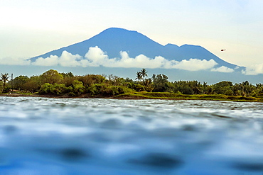 Coastline with volcano and sea,Bali,Indonesia