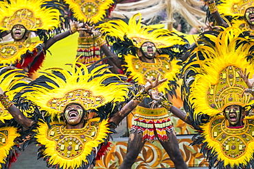 Ati warriors performing at Dinagyang Festival, Iloilo, Philippines