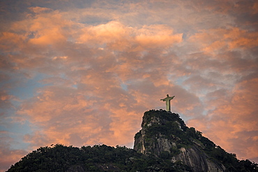 Christ the Redeemer statue at dawn, Rio de Janeiro, Brazil