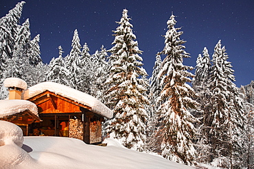 Winter landscape scenes near Morzine, France, part of the Portes du Soleil ski area in the Alps.