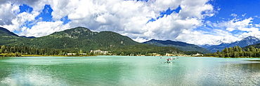 Panorama of Green Lake, Whistler, British Columbia, Canada