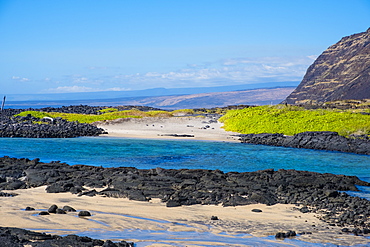 Incredible views from the hard to reach beach at Halape along the Puna Coast Trail in Hawaii Volcanoes National Park on the Big Island. This beach is a turtle nesting sanctuary protected federally by the United States.