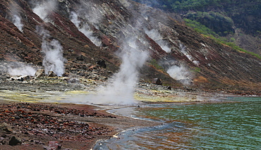 Smoke inside Taal Volcano crater lake, Tagaytay, Batangas, Philippines