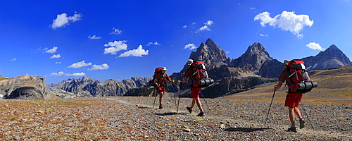 Time lapse photo of solo hiker in Grand Teton National Park