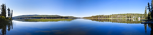 Panorama of Lac Le Jeune Lake, Kamloops, BC, Canada.