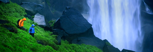 Couple hiking in the mist below Nevada Falls. Photo by Thomas Kranzle, United States of America