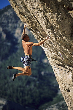 Joe Brooks on the first successful ascent of Facile, 5.14b, at Mount Charleston, NV outside Las Vegas