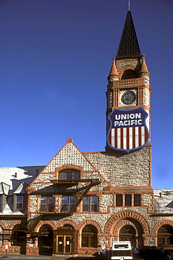 A Victorian-era train depot in Cheyenne, Wyoming