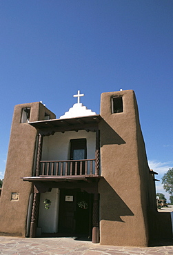 Taos Pueblo, New Mexico. San Geronimo de Taos a spanish Colonial Mission Church.