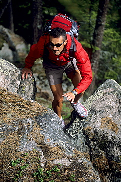 Emilio Previtali hiking in Helsinki, Finland.