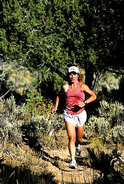 Sarah Ballantine Trail Running in Desert