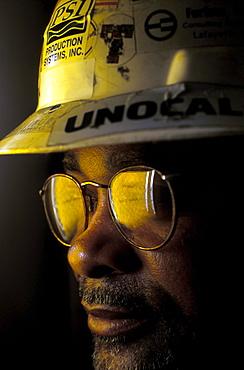 Portrait of an African American Oil Drill Worker.