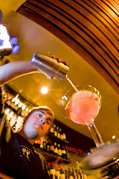 Bartender pouring drinks, Wyoming