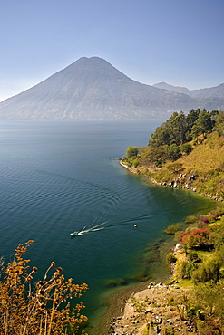 Boaters on Lake Atitlan, Guatemala