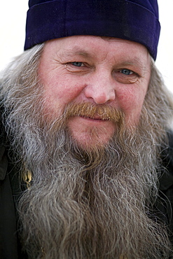 A portrait of a Russian priest on Olkhon Island, Siberia, Russia.