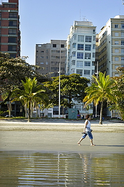 Crooked buildings in Santos, Brazil