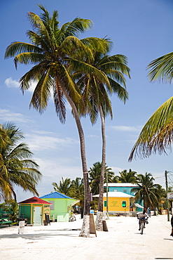 A colorful beach town in Belize.