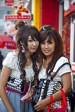 Two young women in Shanghai, China