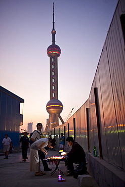 Oriental Pearl Tower in Shanghai's Pudong district, China.