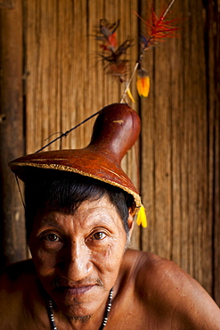 Portrait of an Oro Win elder, Amazon Basin, Brazil.