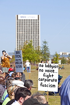 Protesters gather to march through the streets of downtown Birmingham, Alabama.