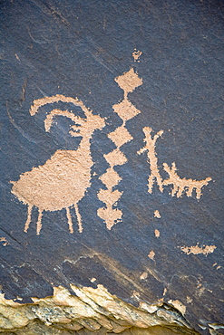 Petroglyphs in Petroglyph Canyon, San Rafael Swell, Utah.