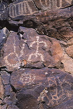 Damaged petroglyphs, Eagletail Mountain Wilderness, Arizona.