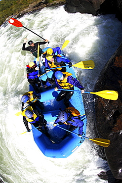 Unknown rafters roll through the infamous Pillow Rock rapid on the Upper Gauley River near Fayetteville, WV