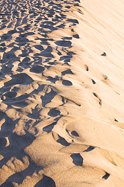 Mesquite Sand Dunes at Sunrise in California.