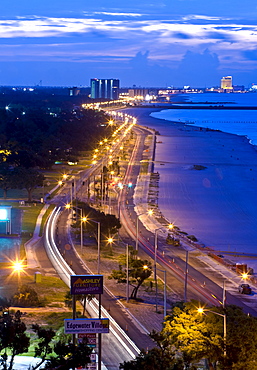 the main coastal road through Biloxi, Mississippi.