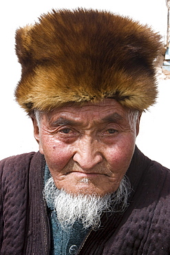 Portrait of Kyrgyz man.Kzyleshme, Kyrgystan