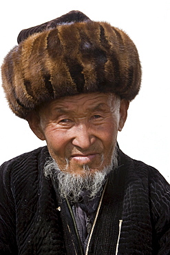 Portrait of Kyrgyz man.Kzyleshme, Kyrgystan