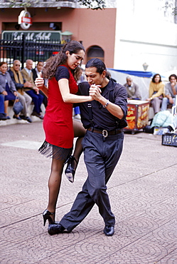 Tango tango dancers in San Telmo Buenos Airesdancers.