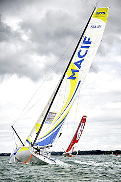 Start of the Rolex Fastnet Race, Cowes, Isle of Wight, United Kingdom.