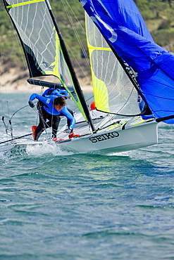 49 and 49erFX training in preparation for the ISAF world in Santander, Spain.