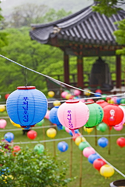 Lanterns at the temple complex at Hawsun in south Korea in the Jeonam province