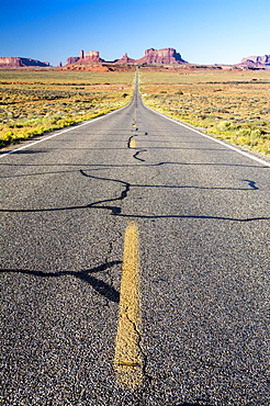 Highway 163 heading South towards Monument Valley, Arizona.