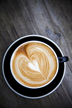 A latte at Useless Bay Coffee Company, United States of America