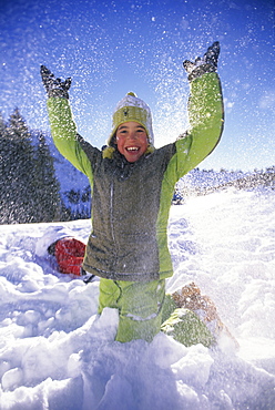 Isabella Wright having fun at Alta, Utah, United States of America