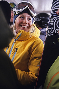 Caroline Schager on the tram in Jackson, Wyoming, United States of America