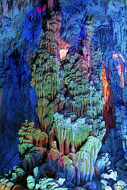 Reed flute cave, Guilin, Guangxi region, China.