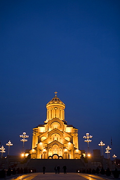 New Georgian Cathedral Tsminda Sameba, Tbilisi, Georgia.