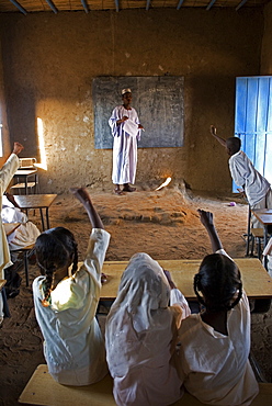 Children in a primary school in El-Ar - a village in northern Sudan.