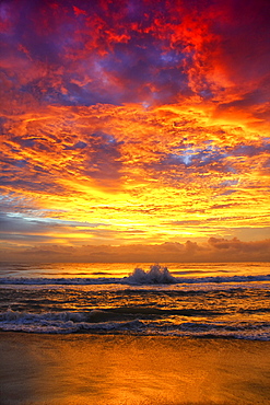 Golden Sunrise over the Indian Ocean at Nilaveli near Trincomalee on Sri Lanka's East Coast.