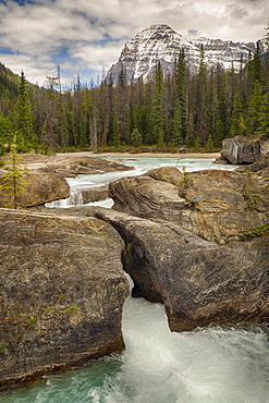 River rushes through canyon