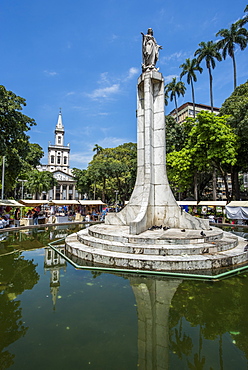 Largo do Machado square central monument in downtown Rio de Janeiro, Brazil